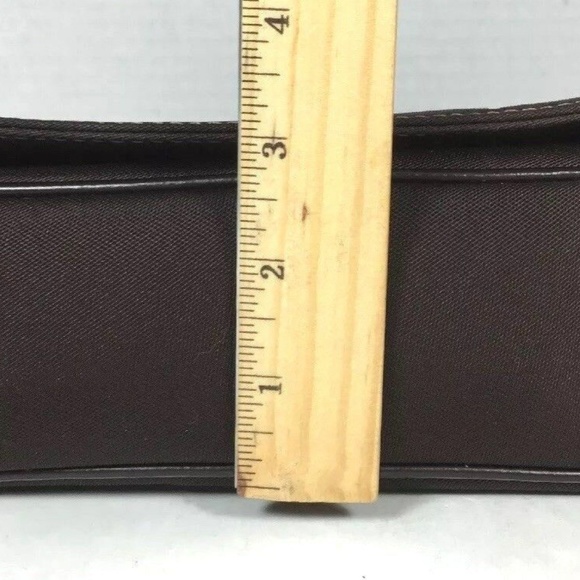 Cole Haan Brown Fabric Leather Trim Shoulder Bag - Picture 7 of 8